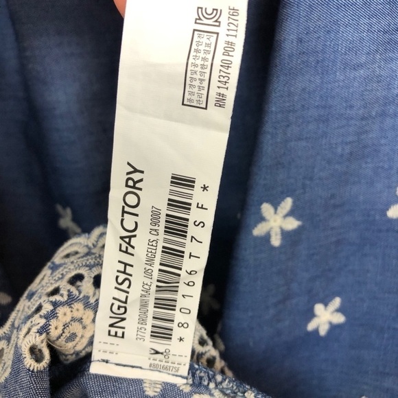 English Factory Boho Embroidered Top Off Shoulder - Picture 8 of 10